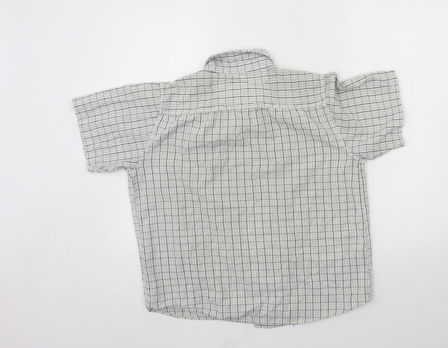 Mens UK Size L Cambridge Classics Grey  Button-Up Short Sleeve Casual Shirt