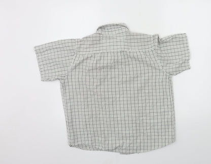 Mens UK Size L Cambridge Classics Grey  Button-Up Short Sleeve Casual Shirt
