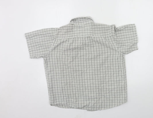 Mens UK Size L Cambridge Classics Grey  Button-Up Short Sleeve Casual Shirt