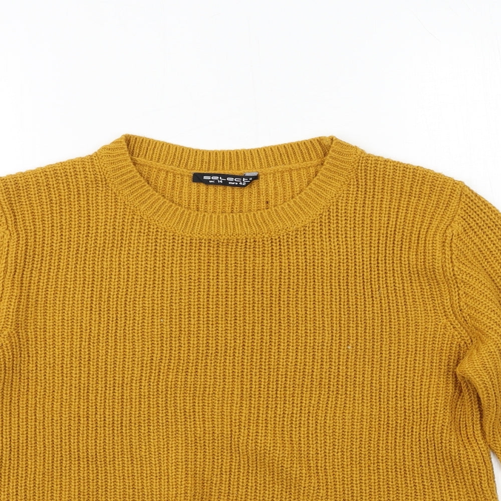 Womens UK Size 14 Select Yellow Pullover Jumper