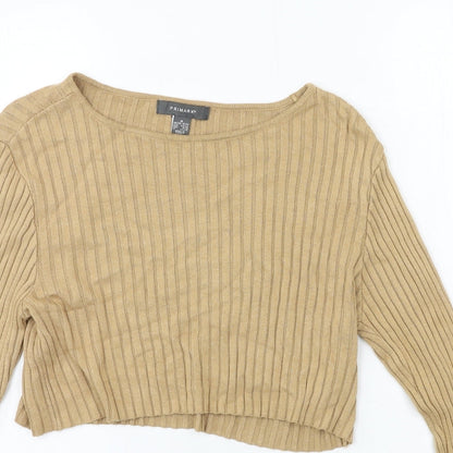 Primark Womens Brown  Knit Pullover Jumper Size 12