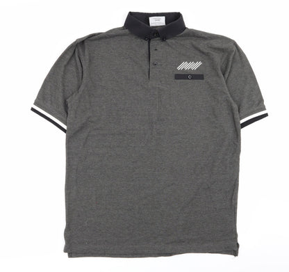 Milestone Mens Grey    Polo Size M