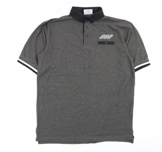 Milestone Mens Grey    Polo Size M