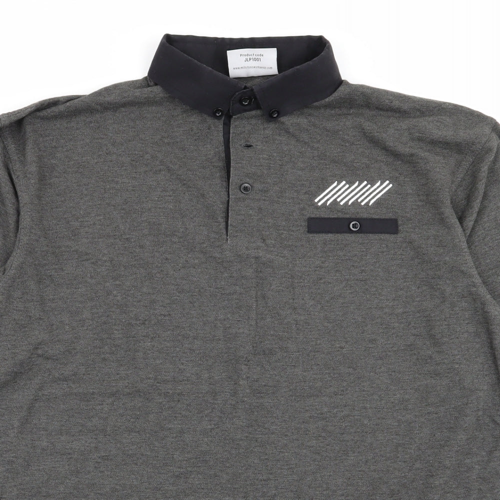 Milestone Mens Grey    Polo Size M