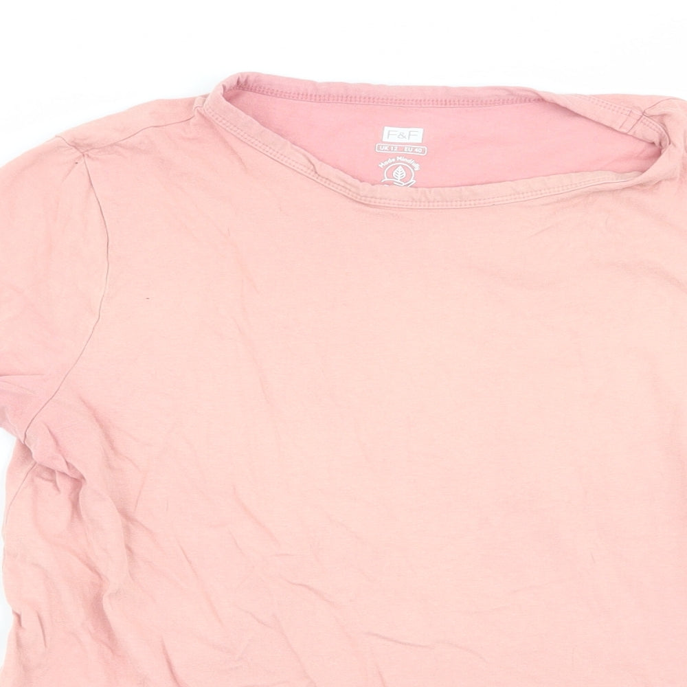 F&F Womens Orange   Basic T-Shirt Size 12