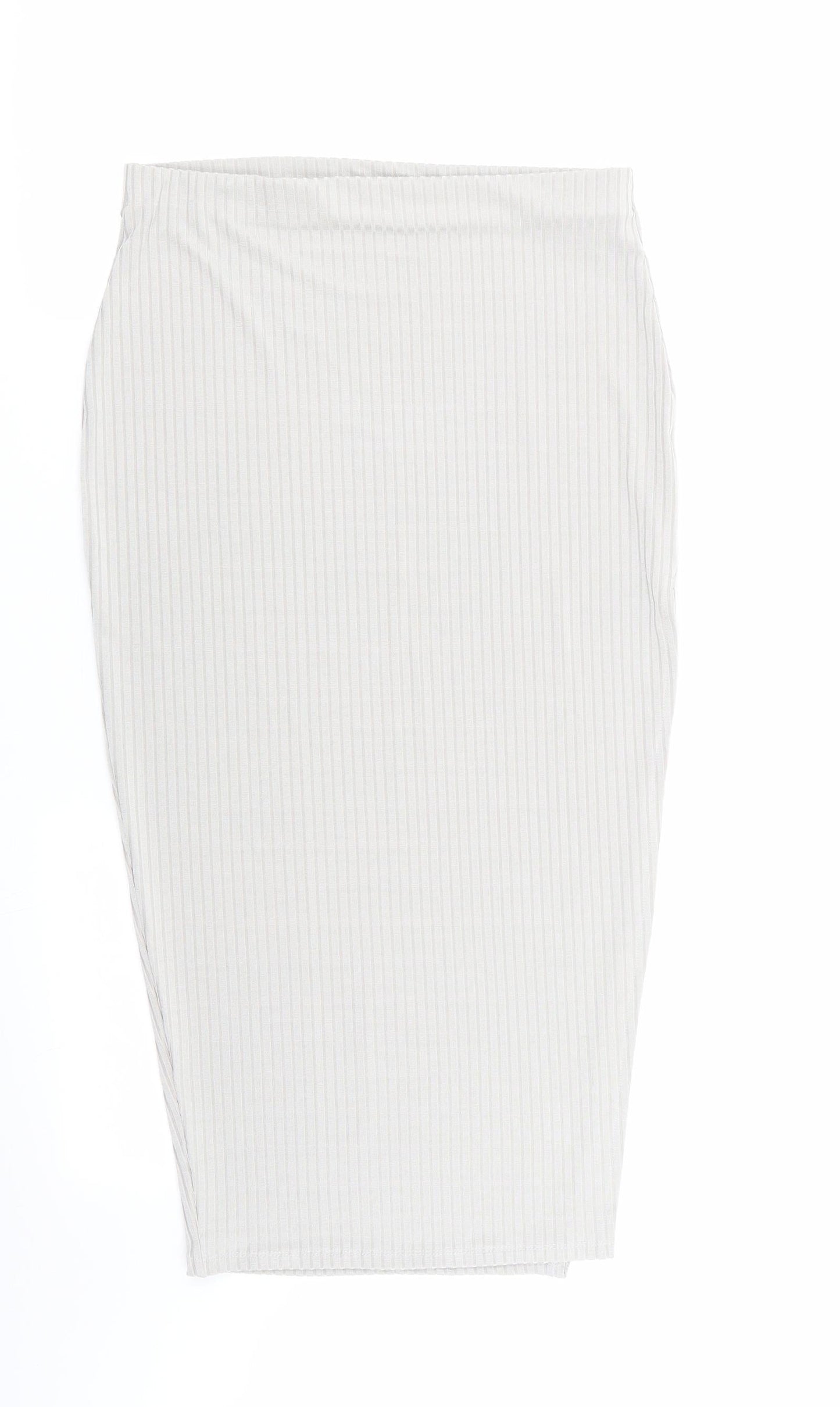 Boohoo Womens Grey   Flare Skirt Size 10  - Stretch waistband