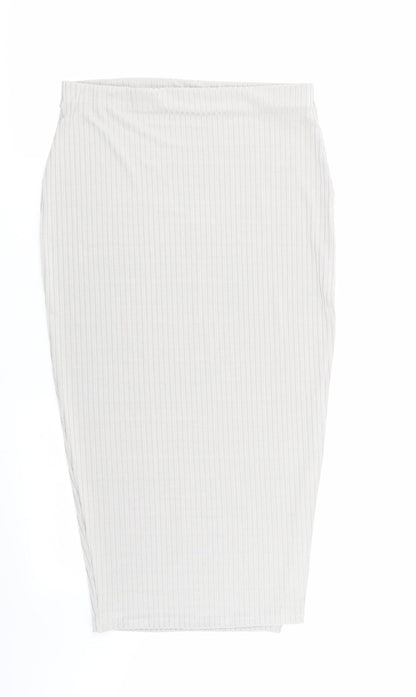 Boohoo Womens Grey   Flare Skirt Size 10  - Stretch waistband