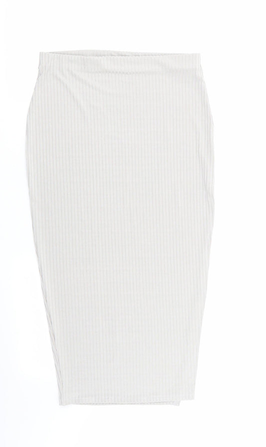 Boohoo Womens Grey   Flare Skirt Size 10  - Stretch waistband