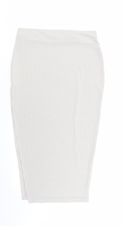 Boohoo Womens Grey   Flare Skirt Size 10  - Stretch waistband