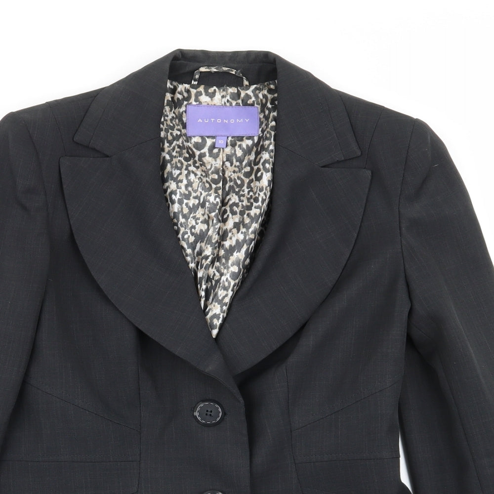 Autonomy Womens Black   Jacket Blazer Size 10