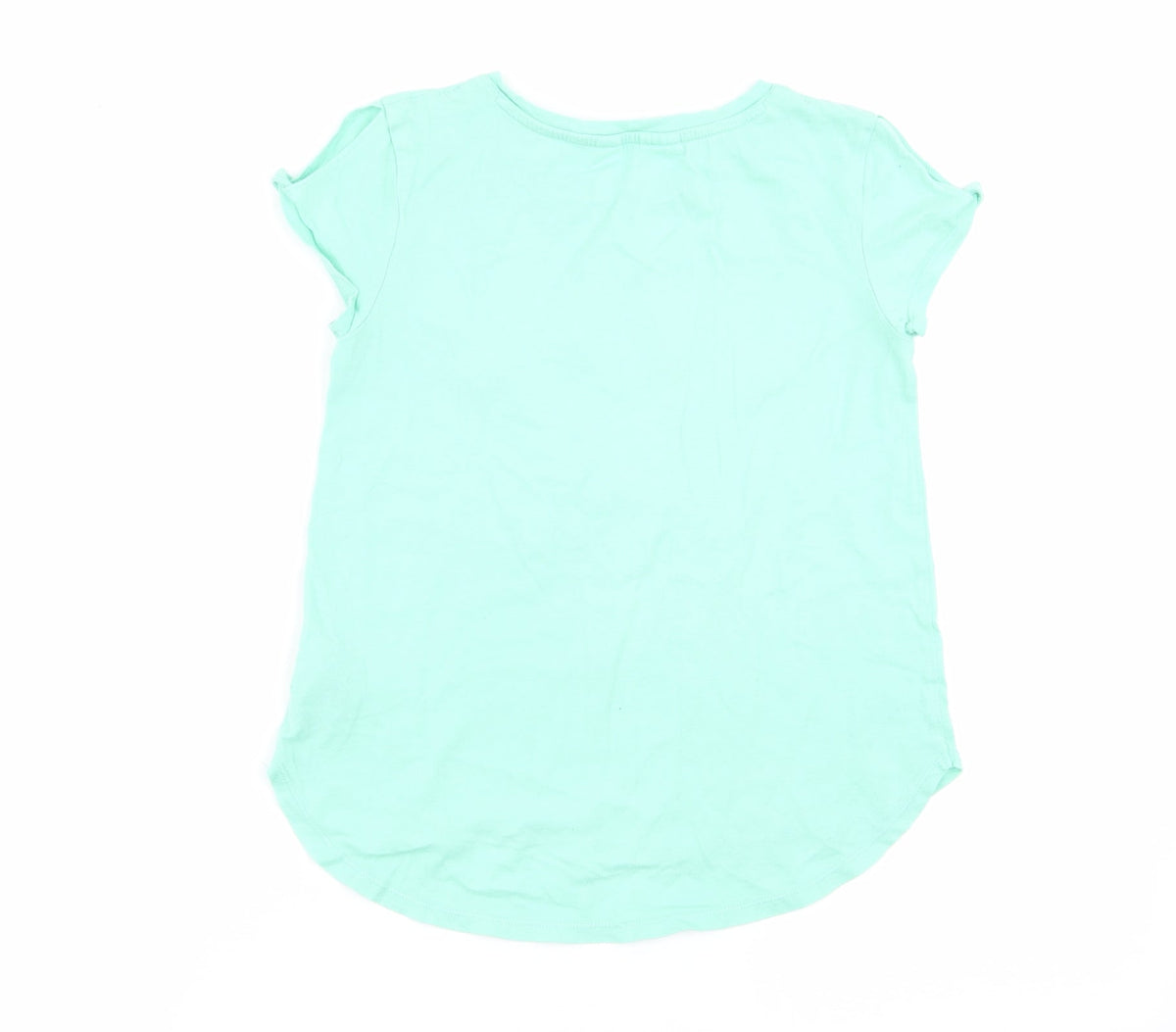 Back view of Gap girls’ green basic t-shirt, size 8, years