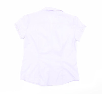M&S Womens Purple   Basic Button-Up Size 10