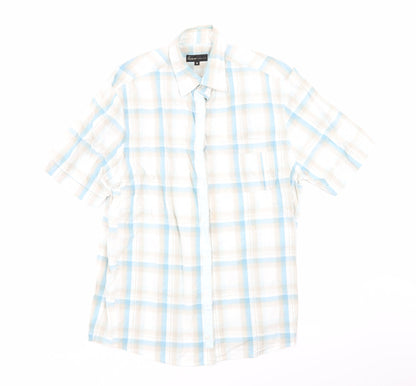 Asda George Mens Multicoloured Check   Button-Up Size M