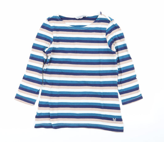 Crew Clothing Womens Multicoloured Striped  Basic T-Shirt Size 8