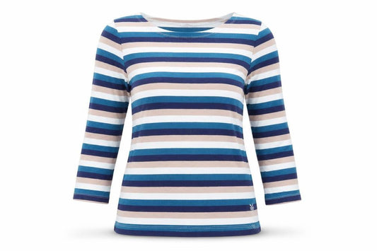 Crew Clothing Womens Multicoloured Striped  Basic T-Shirt Size 8