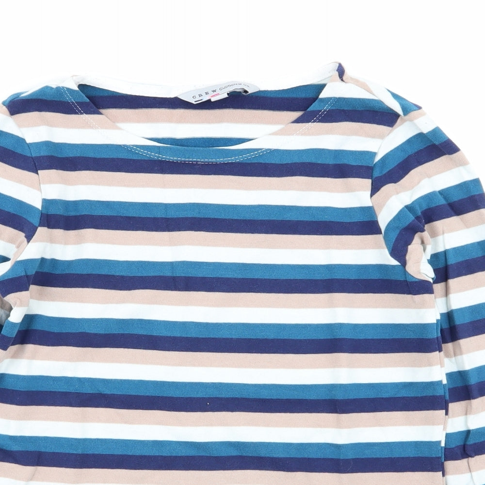 Crew Clothing Womens Multicoloured Striped  Basic T-Shirt Size 8