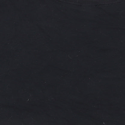 Womens UK Size L Gildan Black Basic T-Shirt