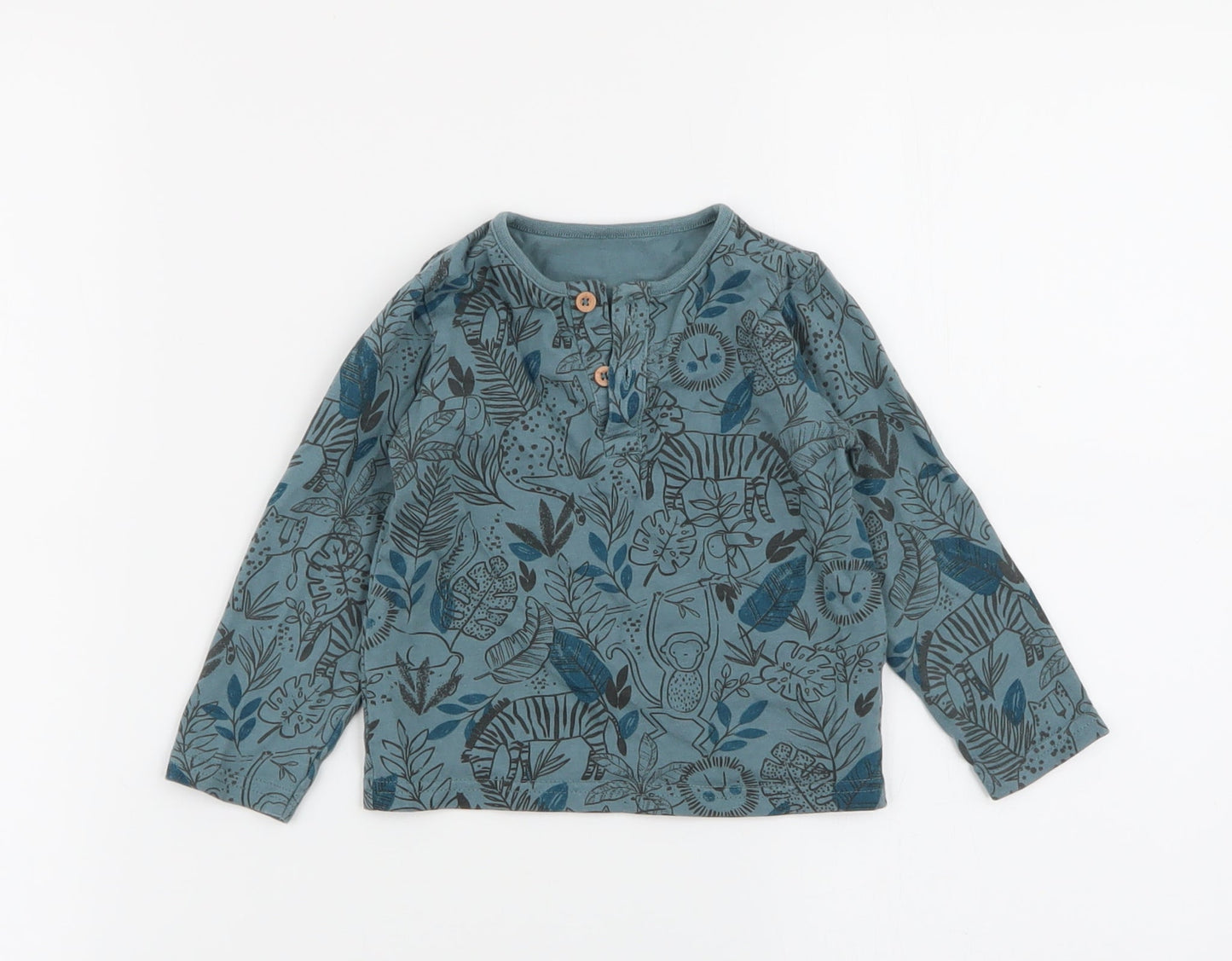 TU Girls Green Floral  Basic T-Shirt Size 9-12 Months