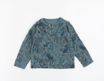 TU Girls Green Floral  Basic T-Shirt Size 9-12 Months