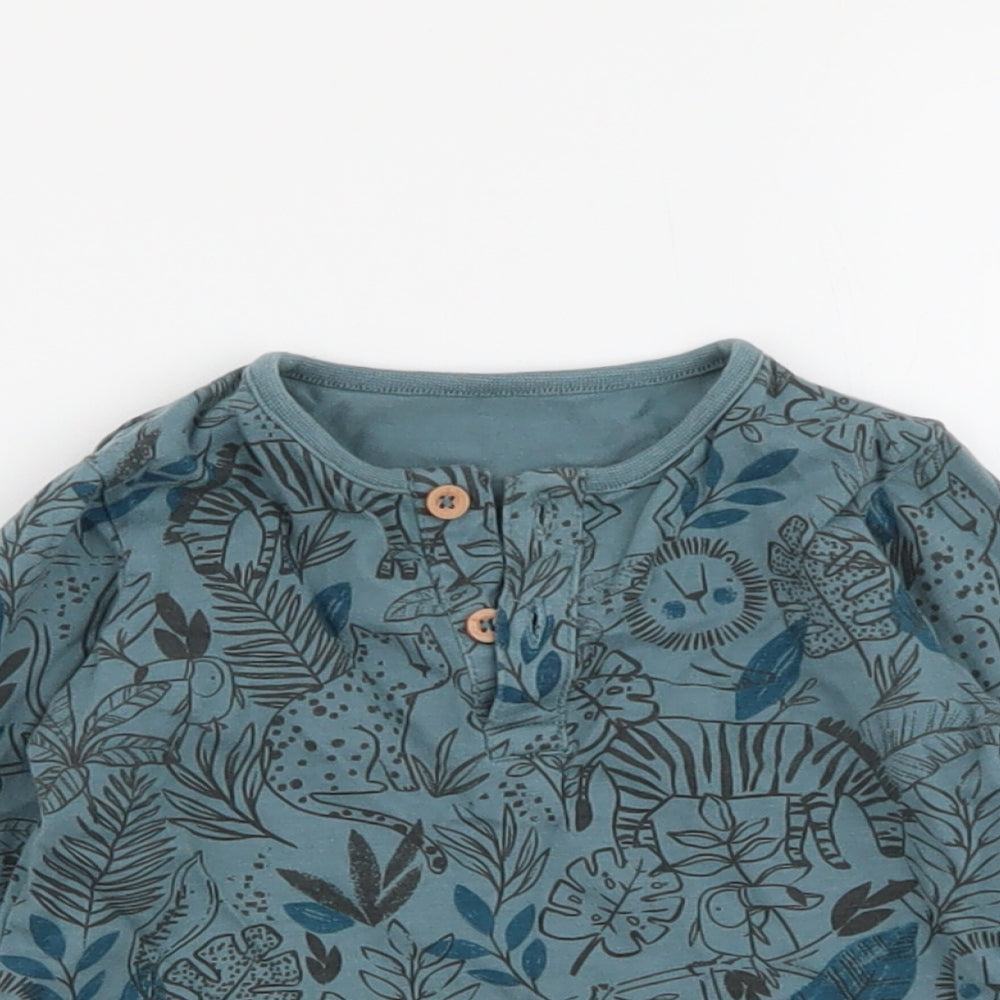 TU Girls Green Floral  Basic T-Shirt Size 9-12 Months
