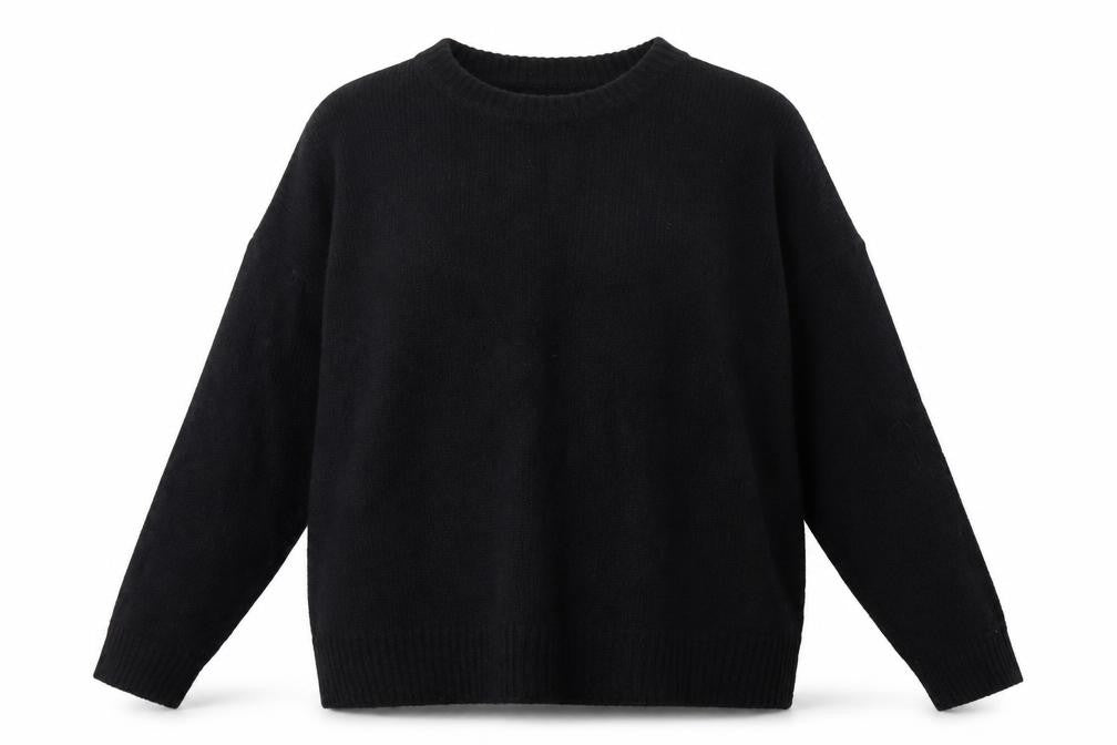 Womens UK Size L Preworn Black Pullover Jumper