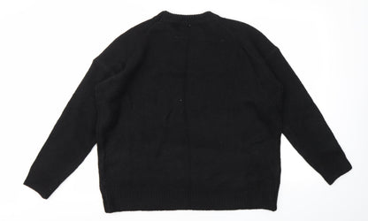 Womens UK Size L Preworn Black Pullover Jumper