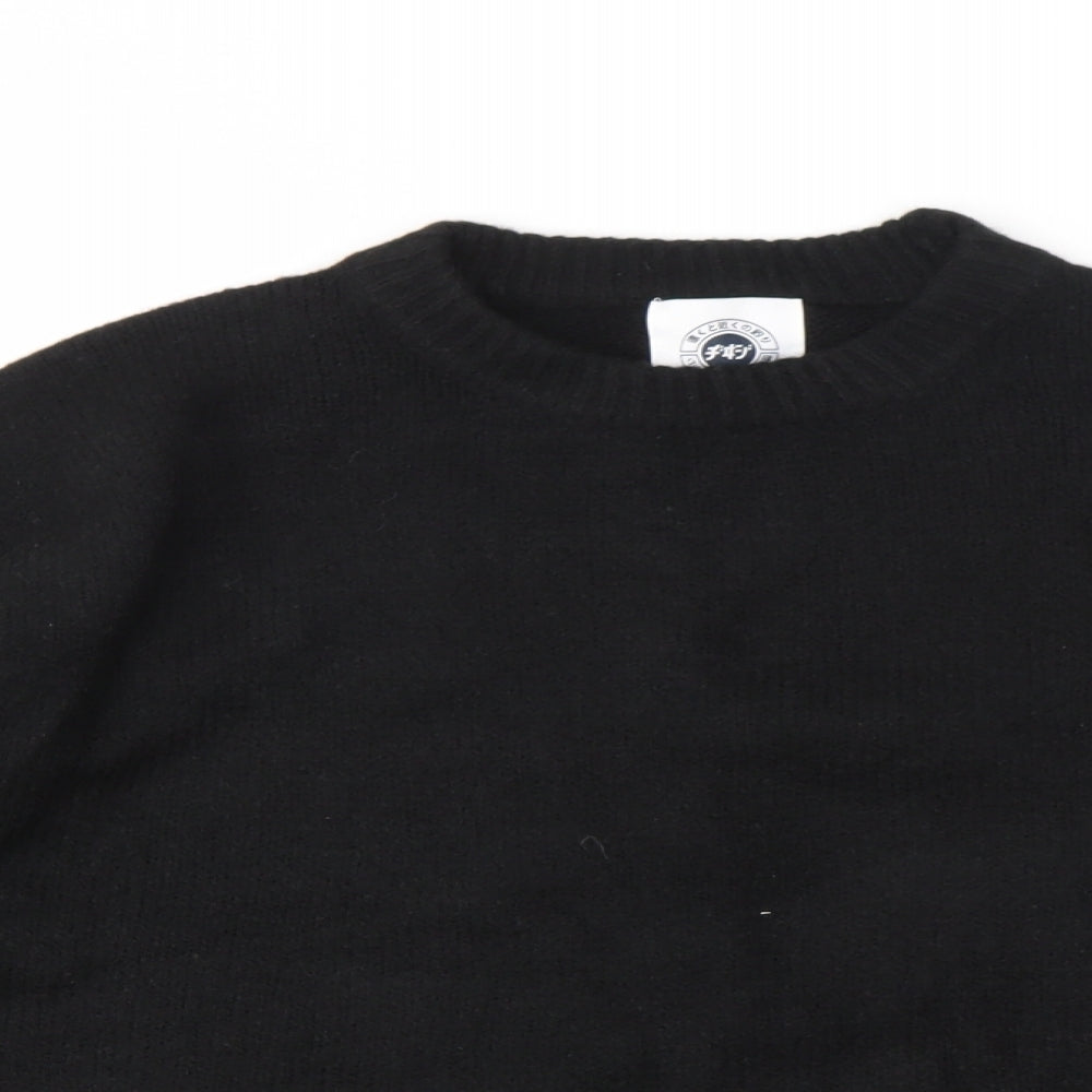Womens UK Size L Preworn Black Pullover Jumper