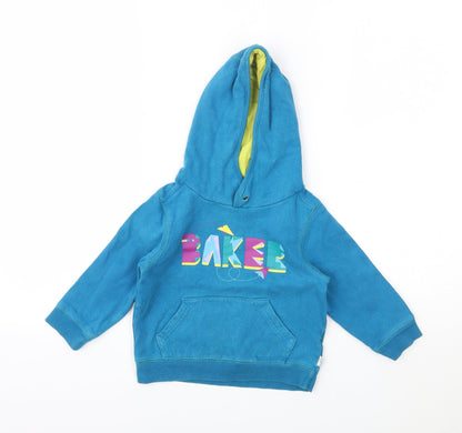 Debenhams Girls Blue Geometric  Pullover Jumper Size 2-3 Years
