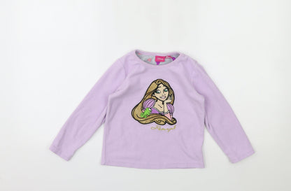Primark Girls Purple Geometric  Top Pyjama Top Size 3-4 Years