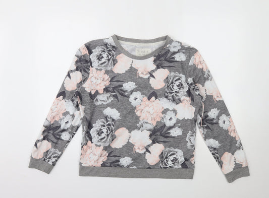 F&F  Womens Multicoloured Floral  Pullover Jumper Size S