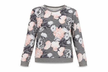 Front view of F&F women’s multicoloured floral jumper, size S