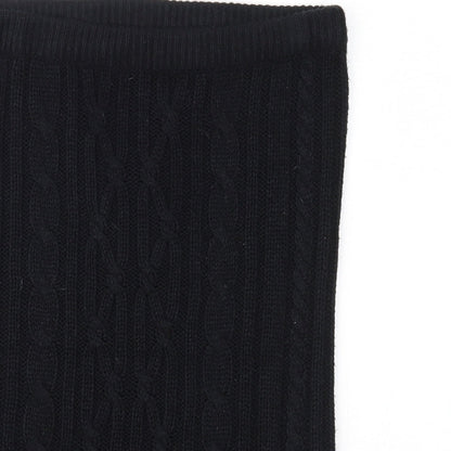 Peacocks Womens Black   A-Line Skirt Size M  - stretchy waist band