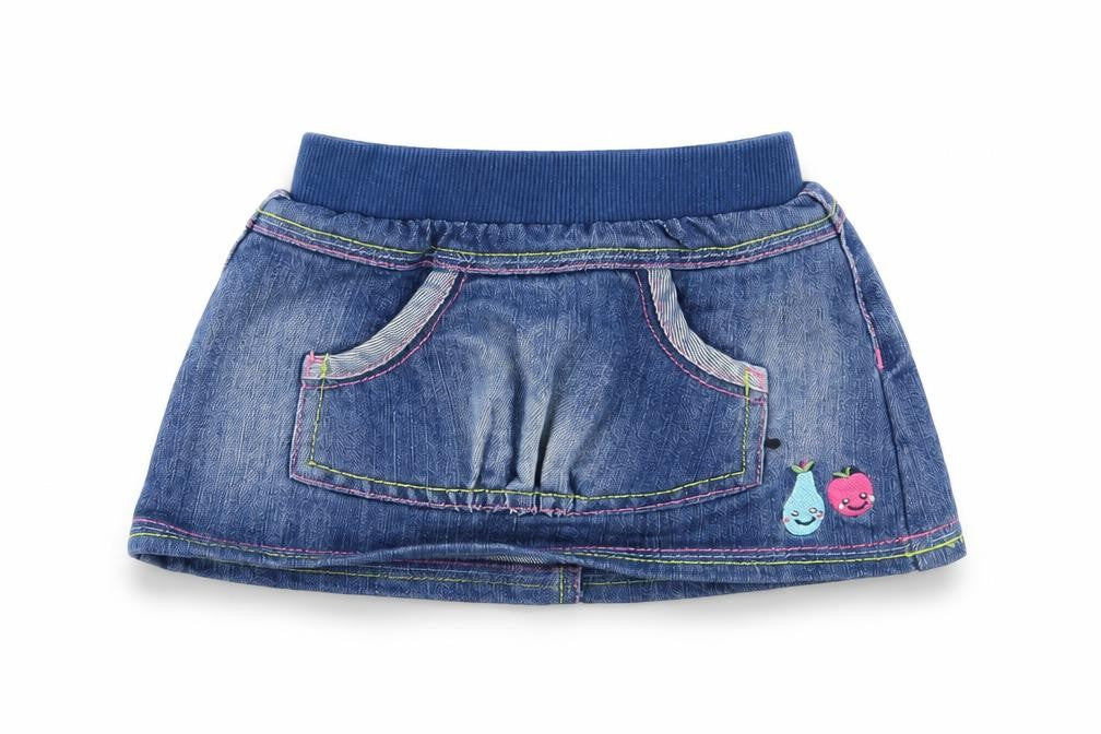 Front view of George girls’ blue flare skirt, size 6-9, months