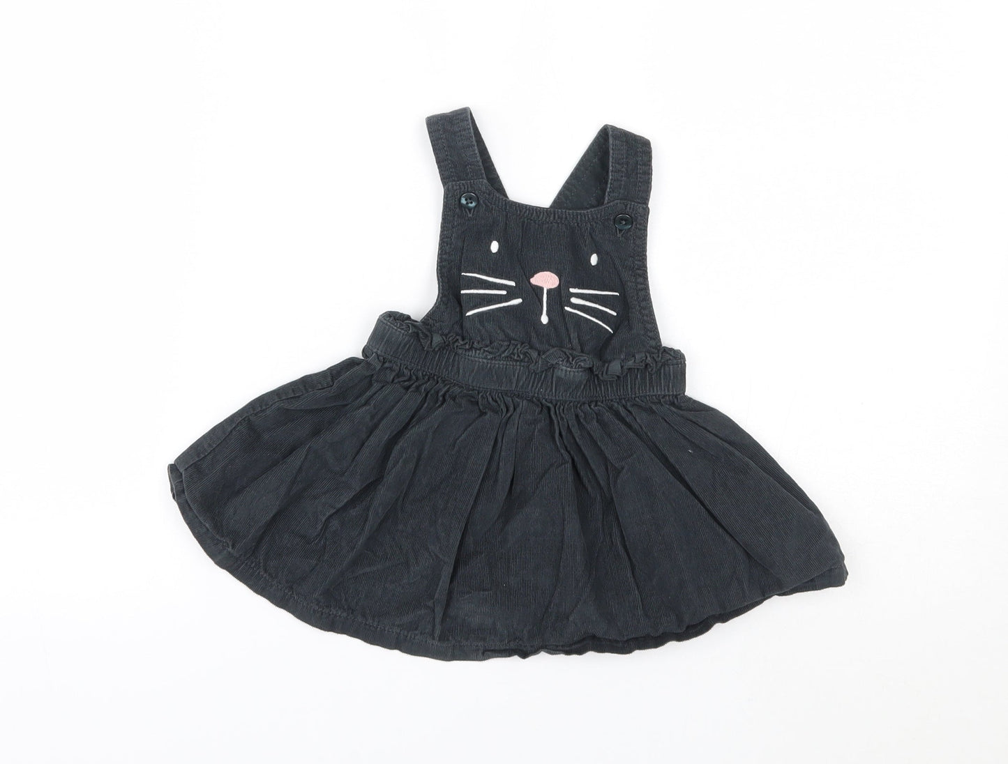 F&F Girls Black Animal Print  Fit & Flare  Size 6-9 Months