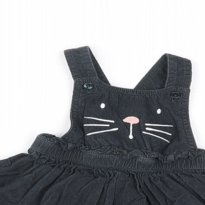 F&F Girls Black Animal Print  Fit & Flare  Size 6-9 Months