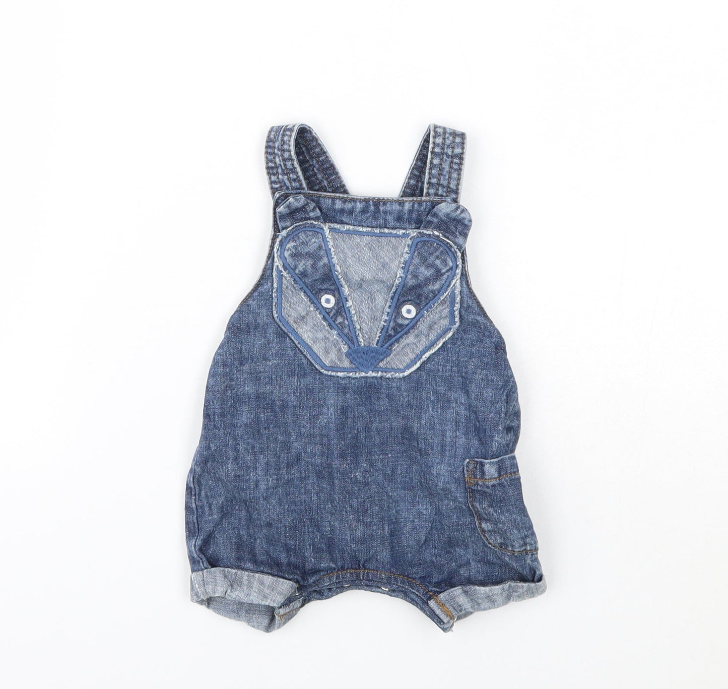 NEXT Baby Blue Animal Print  Babygrow One-Piece Size 0-3 Months