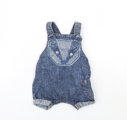 NEXT Baby Blue Animal Print  Babygrow One-Piece Size 0-3 Months