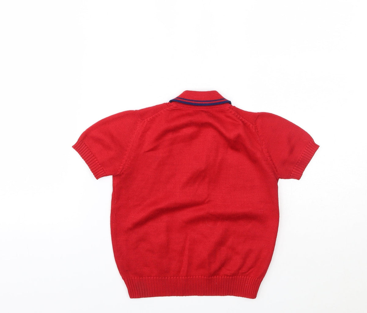 Back view of PREWORN boys’ red basic t-shirt, size 4, years