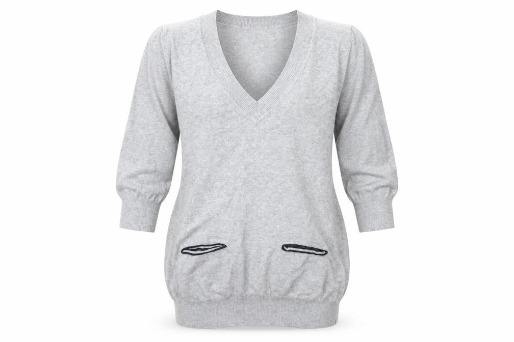 Womens UK Size 12 INTERNACIONALE Grey Pullover Jumper