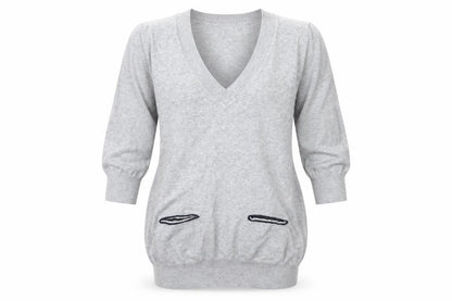 Womens UK Size 12 INTERNACIONALE Grey Pullover Jumper