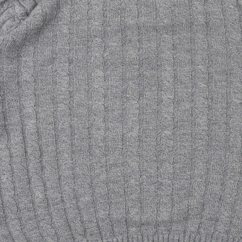 Brand and care label for Bellisimo men’s grey pullover sweatshirt, size XL