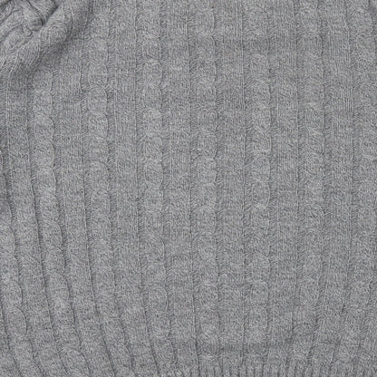 Brand and care label for Bellisimo men’s grey pullover sweatshirt, size XL