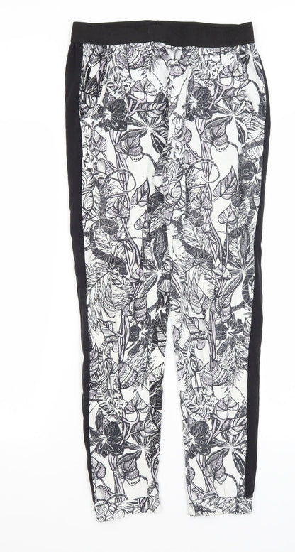 Womens UK Size 8 River Island Regular Fit Capri White Trousers