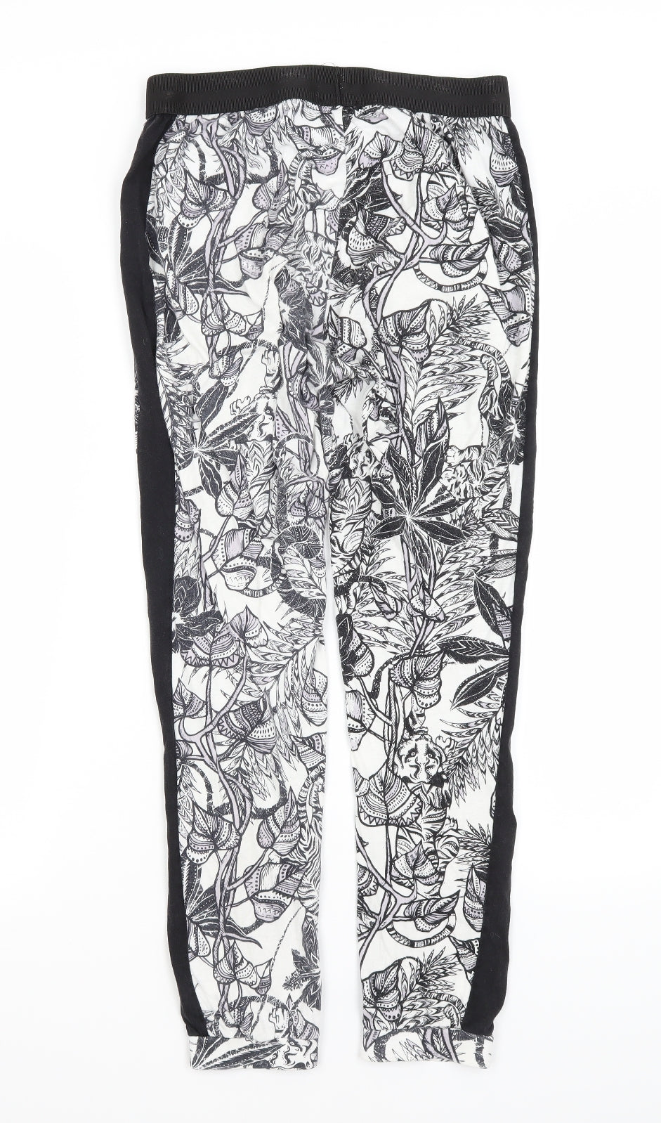Womens UK Size 8 River Island Regular Fit Capri White Trousers