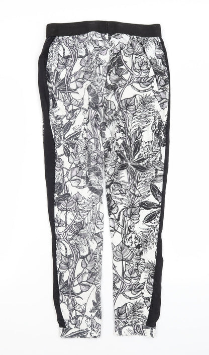 Womens UK Size 8 River Island Regular Fit Capri White Trousers