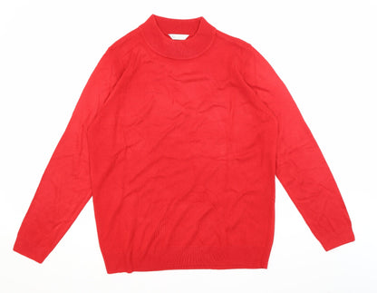 Womens UK Size M Preworn Red Pullover Jumper