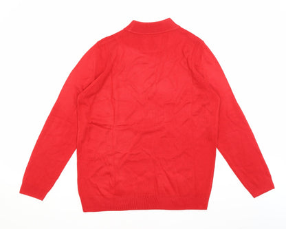 Womens UK Size M Preworn Red Pullover Jumper