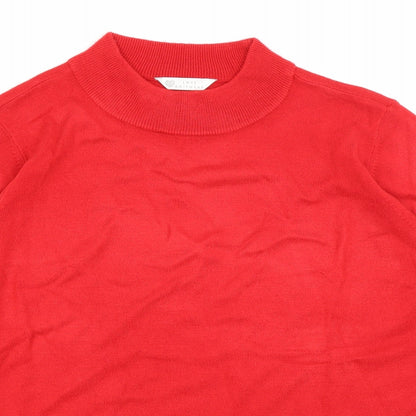 Womens UK Size M Preworn Red Pullover Jumper