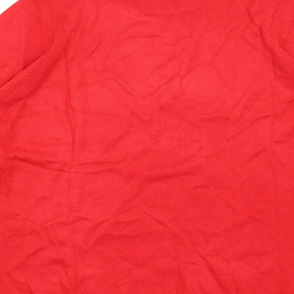 Womens UK Size M Preworn Red Pullover Jumper