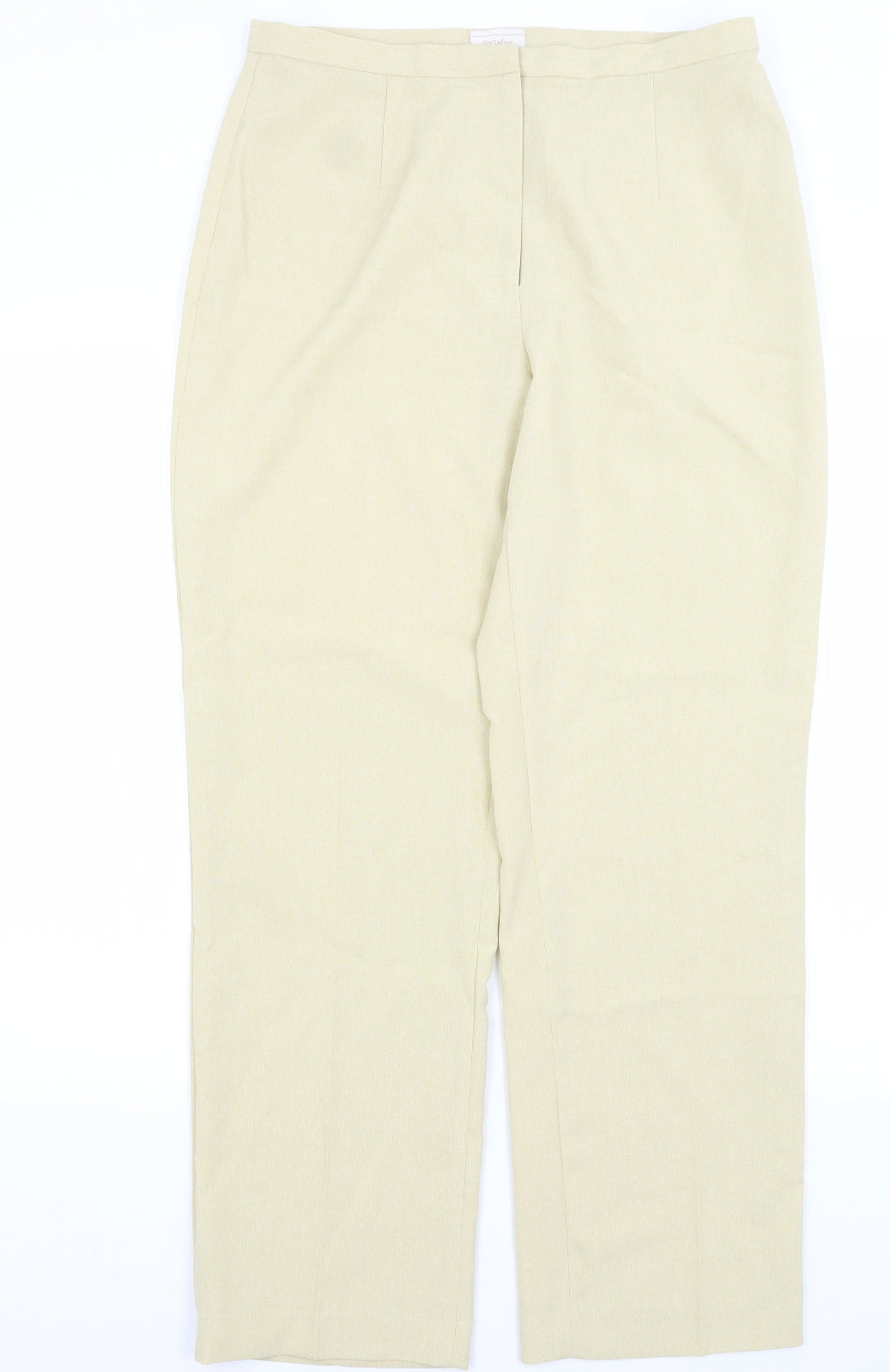 Portafina Womens Beige   Dress Pants Trousers Size 14 L29 in